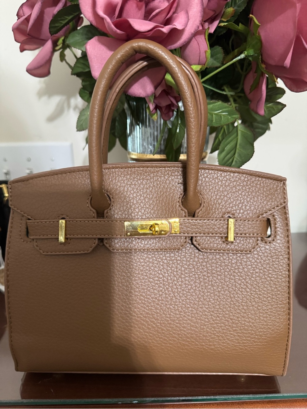 Classic Tan Women's Top-Handle Satchel